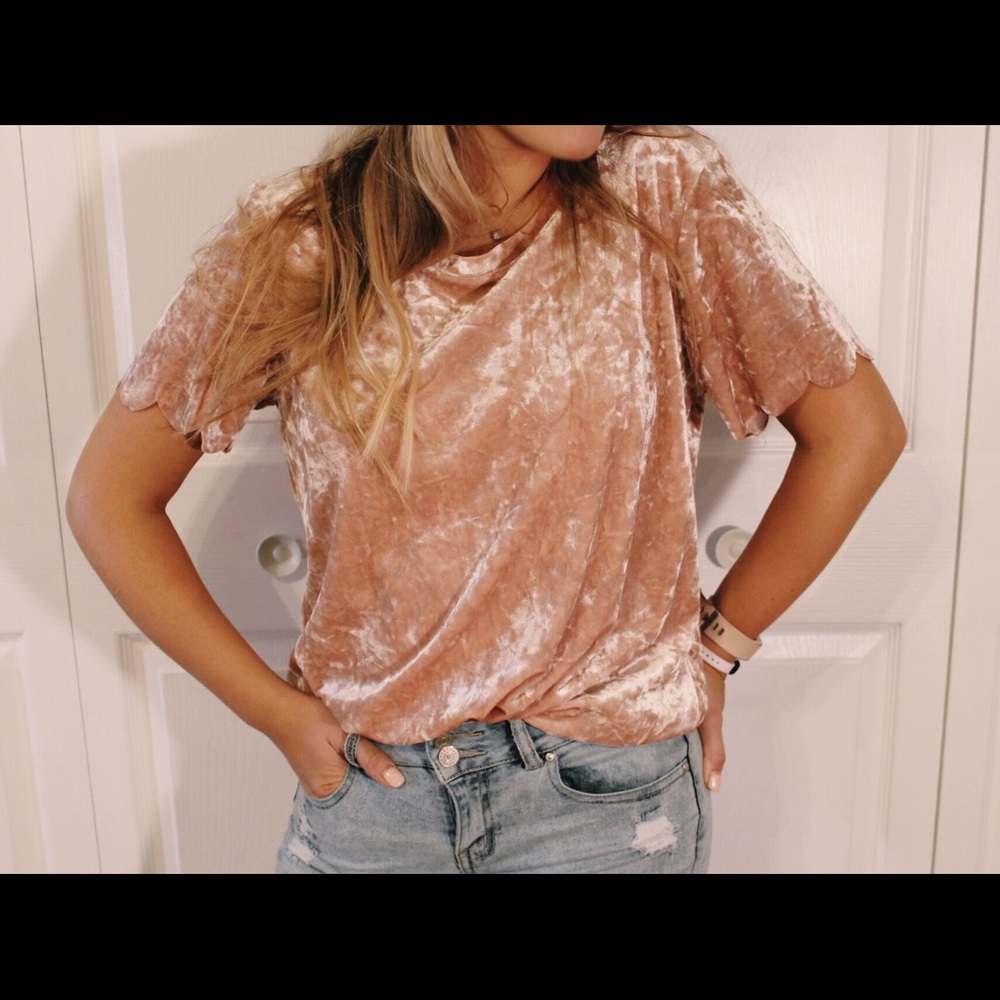 light pink silky shirt